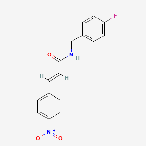 molecular formula C16H13FN2O3 B5810356 N-(4-fluorobenzyl)-3-(4-nitrophenyl)acrylamide 