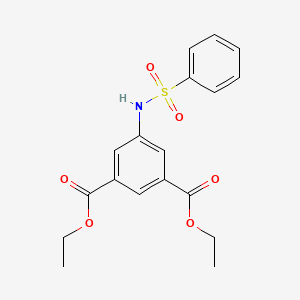 molecular formula C18H19NO6S B5810358 diethyl 5-[(phenylsulfonyl)amino]isophthalate 