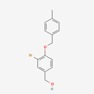 molecular formula C15H15BrO2 B5810364 {3-bromo-4-[(4-methylbenzyl)oxy]phenyl}methanol 