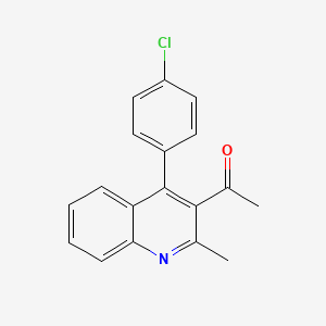 molecular formula C18H14ClNO B5810368 1-[4-(4-chlorophenyl)-2-methyl-3-quinolinyl]ethanone 