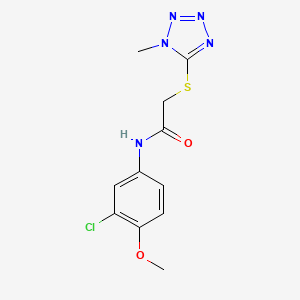 N-(3-chloro-4-methoxyphenyl)-2-[(1-methyl-1H-tetrazol-5-yl)thio]acetamide