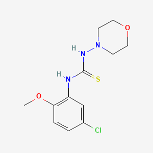 molecular formula C12H16ClN3O2S B5810396 N-(5-chloro-2-methoxyphenyl)-N'-4-morpholinylthiourea 