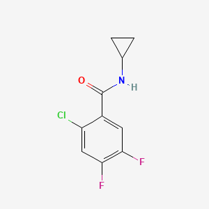 molecular formula C10H8ClF2NO B5810403 2-chloro-N-cyclopropyl-4,5-difluorobenzamide 