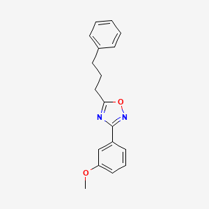 molecular formula C18H18N2O2 B5810418 3-(3-methoxyphenyl)-5-(3-phenylpropyl)-1,2,4-oxadiazole 