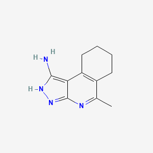 molecular formula C11H14N4 B5810430 5-methyl-6,7,8,9-tetrahydro-3H-pyrazolo[3,4-c]isoquinolin-1-amine 