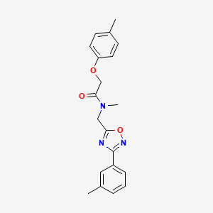 molecular formula C20H21N3O3 B5810438 N-methyl-2-(4-methylphenoxy)-N-{[3-(3-methylphenyl)-1,2,4-oxadiazol-5-yl]methyl}acetamide 