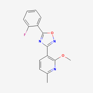 3-[5-(2-fluorophenyl)-1,2,4-oxadiazol-3-yl]-2-methoxy-6-methylpyridine