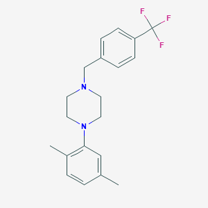 molecular formula C20H23F3N2 B5810460 1-(2,5-dimethylphenyl)-4-[4-(trifluoromethyl)benzyl]piperazine 