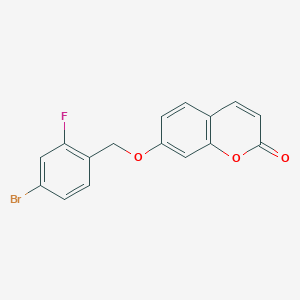 molecular formula C16H10BrFO3 B5810490 7-[(4-bromo-2-fluorobenzyl)oxy]-2H-chromen-2-one 