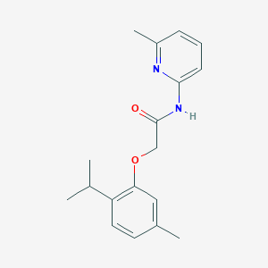 molecular formula C18H22N2O2 B5810522 2-(2-isopropyl-5-methylphenoxy)-N-(6-methyl-2-pyridinyl)acetamide 