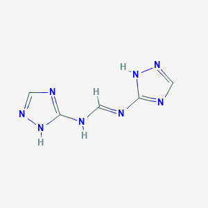 molecular formula C5H6N8 B5810545 N,N'-di-1H-1,2,4-triazol-5-ylimidoformamide 
