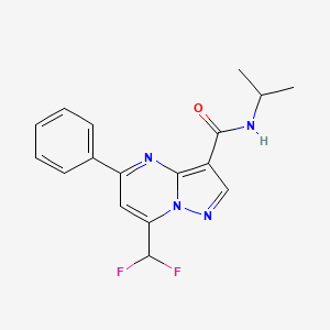 molecular formula C17H16F2N4O B5810572 7-(difluoromethyl)-N-isopropyl-5-phenylpyrazolo[1,5-a]pyrimidine-3-carboxamide 