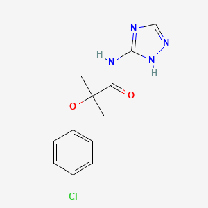 molecular formula C12H13ClN4O2 B5810583 2-(4-chlorophenoxy)-2-methyl-N-4H-1,2,4-triazol-3-ylpropanamide 