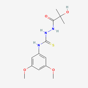 molecular formula C13H19N3O4S B5810598 N-(3,5-dimethoxyphenyl)-2-(2-hydroxy-2-methylpropanoyl)hydrazinecarbothioamide 