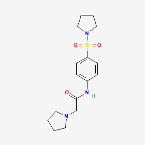 molecular formula C16H23N3O3S B5810608 2-(1-pyrrolidinyl)-N-[4-(1-pyrrolidinylsulfonyl)phenyl]acetamide 