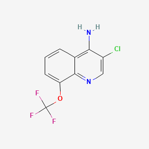 molecular formula C10H6ClF3N2O B581062 3-Chloro-8-(trifluoromethoxy)quinolin-4-amine CAS No. 1208849-33-5