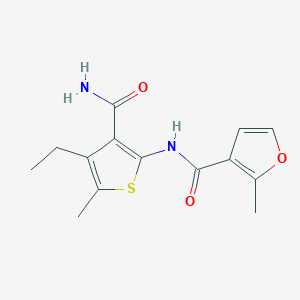 molecular formula C14H16N2O3S B5810629 N-[3-(aminocarbonyl)-4-ethyl-5-methyl-2-thienyl]-2-methyl-3-furamide 