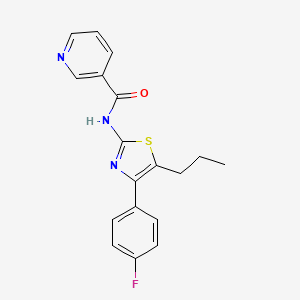 molecular formula C18H16FN3OS B5810632 N-[4-(4-fluorophenyl)-5-propyl-1,3-thiazol-2-yl]nicotinamide 