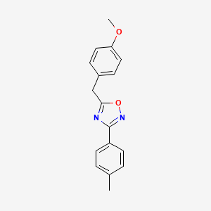 molecular formula C17H16N2O2 B5810655 5-(4-methoxybenzyl)-3-(4-methylphenyl)-1,2,4-oxadiazole 