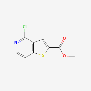 molecular formula C9H6ClNO2S B581066 Methyl 4-chlorothieno[3,2-c]pyridine-2-carboxylate CAS No. 1315364-06-7