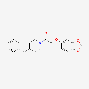 molecular formula C21H23NO4 B5810673 1-[(1,3-benzodioxol-5-yloxy)acetyl]-4-benzylpiperidine 