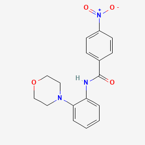 molecular formula C17H17N3O4 B5810688 N-[2-(4-morpholinyl)phenyl]-4-nitrobenzamide 