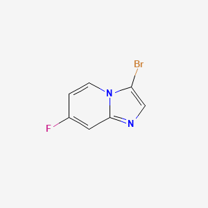 molecular formula C7H4BrFN2 B581069 3-Bromo-7-fluoroimidazo[1,2-a]pyridine CAS No. 1263058-67-8