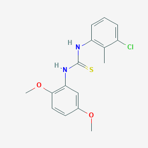 molecular formula C16H17ClN2O2S B5810712 N-(3-chloro-2-methylphenyl)-N'-(2,5-dimethoxyphenyl)thiourea 