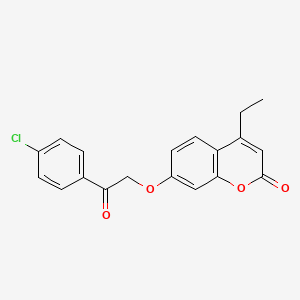 molecular formula C19H15ClO4 B5810721 7-[2-(4-chlorophenyl)-2-oxoethoxy]-4-ethyl-2H-chromen-2-one 