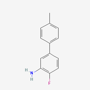molecular formula C13H12FN B581073 4-Fluoro-4'-methylbiphenyl-3-amine CAS No. 1225524-02-6