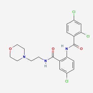 molecular formula C20H20Cl3N3O3 B5810733 2,4-dichloro-N-[4-chloro-2-({[2-(4-morpholinyl)ethyl]amino}carbonyl)phenyl]benzamide 