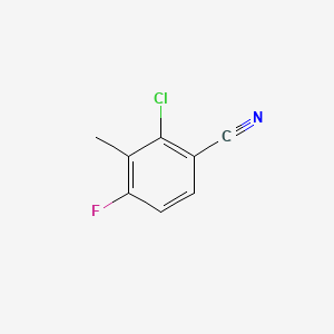 molecular formula C8H5ClFN B581074 2-氯-4-氟-3-甲基苯甲腈 CAS No. 796600-15-2