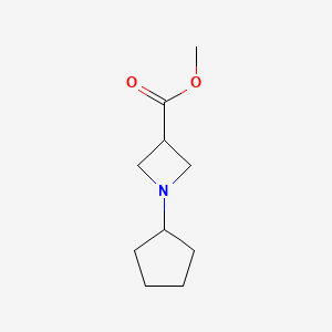 molecular formula C10H17NO2 B581075 1-环戊基氮杂环丁烷-3-甲酸甲酯 CAS No. 1355247-97-0