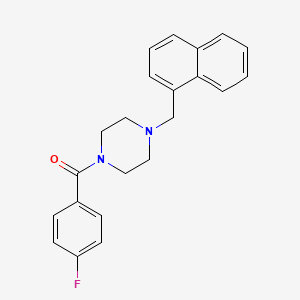 molecular formula C22H21FN2O B5810754 1-(4-fluorobenzoyl)-4-(1-naphthylmethyl)piperazine 
