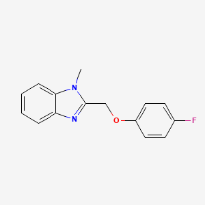 molecular formula C15H13FN2O B5810759 2-[(4-fluorophenoxy)methyl]-1-methyl-1H-benzimidazole 