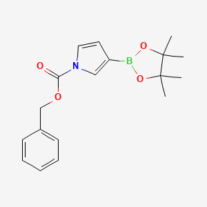 B581079 Benzyl 3-(4,4,5,5-tetramethyl-1,3,2-dioxaborolan-2-yl)-1H-pyrrole-1-carboxylate CAS No. 1256360-11-8