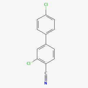 molecular formula C13H7Cl2N B581080 2-氯-4-(4-氯苯基)苯甲腈 CAS No. 1237137-24-4