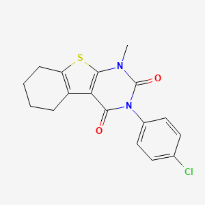 molecular formula C17H15ClN2O2S B5810801 3-(4-chlorophenyl)-1-methyl-5,6,7,8-tetrahydro[1]benzothieno[2,3-d]pyrimidine-2,4(1H,3H)-dione 