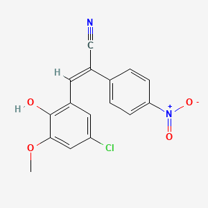 3-(5-chloro-2-hydroxy-3-methoxyphenyl)-2-(4-nitrophenyl)acrylonitrile