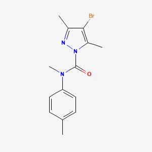 4-bromo-N,3,5-trimethyl-N-(4-methylphenyl)-1H-pyrazole-1-carboxamide