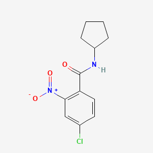 molecular formula C12H13ClN2O3 B5810825 4-chloro-N-cyclopentyl-2-nitrobenzamide 