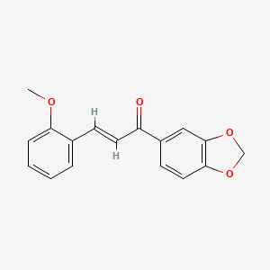 molecular formula C17H14O4 B5810875 1-(1,3-benzodioxol-5-yl)-3-(2-methoxyphenyl)-2-propen-1-one 