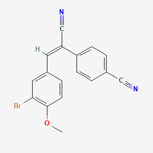 molecular formula C17H11BrN2O B5810883 4-[2-(3-bromo-4-methoxyphenyl)-1-cyanovinyl]benzonitrile 