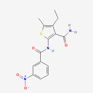 molecular formula C15H15N3O4S B5810891 4-ethyl-5-methyl-2-[(3-nitrobenzoyl)amino]-3-thiophenecarboxamide 