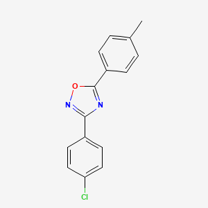 molecular formula C15H11ClN2O B5810921 3-(4-chlorophenyl)-5-(4-methylphenyl)-1,2,4-oxadiazole CAS No. 52596-85-7