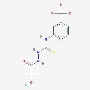 molecular formula C12H14F3N3O2S B5810925 2-(2-hydroxy-2-methylpropanoyl)-N-[3-(trifluoromethyl)phenyl]hydrazinecarbothioamide 
