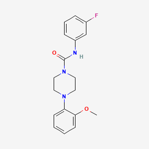 molecular formula C18H20FN3O2 B5810939 N-(3-fluorophenyl)-4-(2-methoxyphenyl)-1-piperazinecarboxamide 