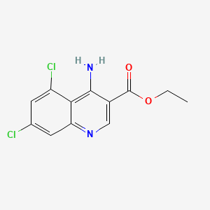 B581097 Ethyl 4-amino-5,7-dichloroquinoline-3-carboxylate CAS No. 1242260-90-7