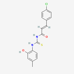 3-(4-chlorophenyl)-N-{[(2-hydroxy-4-methylphenyl)amino]carbonothioyl}acrylamide