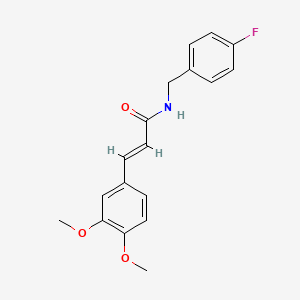 molecular formula C18H18FNO3 B5811003 3-(3,4-dimethoxyphenyl)-N-(4-fluorobenzyl)acrylamide 